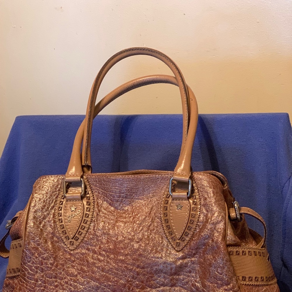 FENDI Logos De Jules Hand Bag Metallic  Vintage - Picture 10 of 12